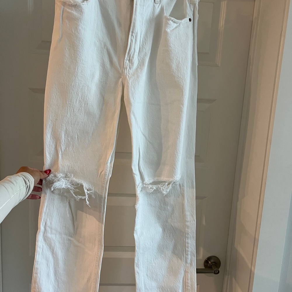 Abercrombie & Fitch The 90s Straight Ultra High Rise Jeans white, size 30